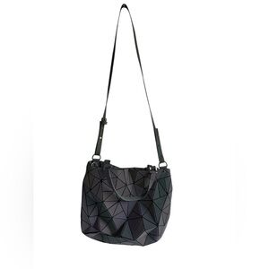 Chic Black Geometric Shoulder Bag